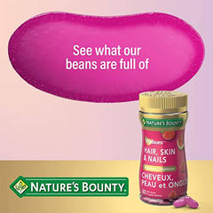 Nature's Bounty Hair, Skin and Nails VitaBeans, with Biotin & Vitamins A, C, & E, 80 Chewables