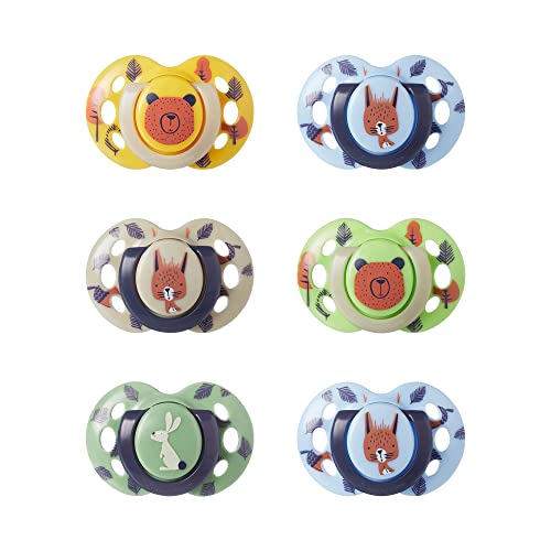 Tommee Tippee Fun Style Pacifiers, Symmetrical Design, BPA-Free Silicone, 6-18m, 6 Count