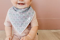 Baby Bandana Drool Bibs for Drooling and Teething 4 Pack Gift Set “Coral” by Copper Pearl X-Small