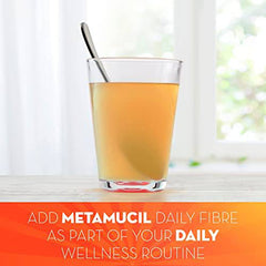 Metamucil, Daily Psyllium Husk Powder Supplement, Made with Real Sugar, 3-in-1 Fibre for Digestive Health, Unflavoured Smooth Flavored Drink, 114 Servings