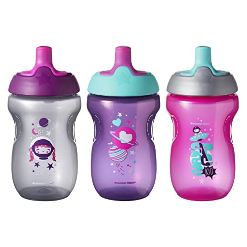 Tommee Tippee Sportee Toddler Sippy Cup - 12+ Months, 10oz, 3ct, Girl, Pink