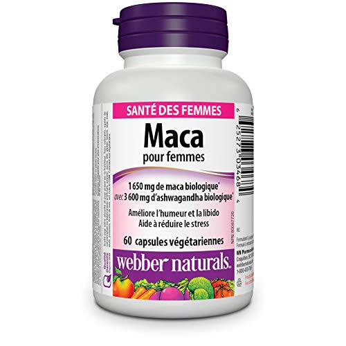 Maca for Women 1650 mg Organic Maca with 3600 mg Organic Ashwagandha