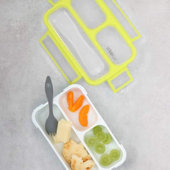 bblüv - Bentö - Small Sealed Lunchbox with Spork, Kids Leak-Proof, On-the-Go Meal, Snack Packing, BPA Free - For Kids (Lime)