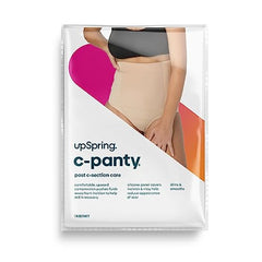 Upspring C-Panty High Waist C-Section Support, Recovery & Slimming Panty with C-Section Scar Healing - OBGYN Recommended L/XL Nude