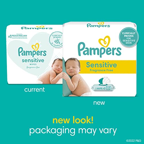 Pampers Baby Wipes, SENSITIVE, 3X Refill Packs, 192 Count