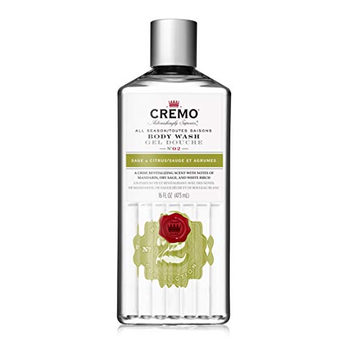 Cremo All Season Body Wash, Sage & Citrus, 16 fl oz, Energizing fresh Fragrance with the Ultimate Balance of Mountain Sage, Crisp Mandarin and Revitalizing Herbs