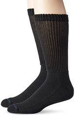 Dr. Scholl's Men's Diabetes and Circulatory Non Binding Crew Sock, Big and Tall, Black, XLarge