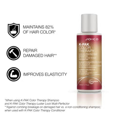 Joico K-Pak Color Therapy Color Protecting Shampoo, for Damaged, Conditioning, Heat Protectant with Argan and Keratin, Sulfate Free