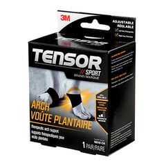 Tensor Therapeutic Arch Support - Adjustable - Right and Left - Black