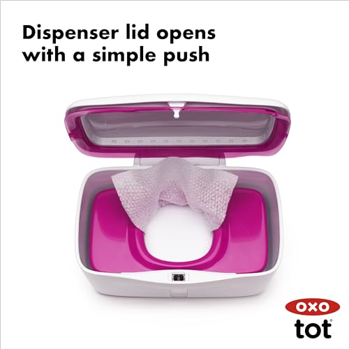 OXO Tot PerfectPull™ Wipes Dispenser with Weighted Plate- Pink