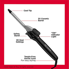 Revlon Long Lasting Tight Curls Curling Iron, 3/4"