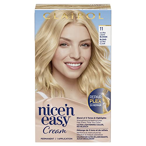 Clairol Nice'n Easy Permanent Hair Dye, 11 Ultra Light Blonde Hair Color, 1 Count