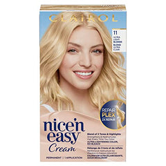 Clairol Nice'n Easy Permanent Hair Dye, 11 Ultra Light Blonde Hair Color, 1 Count