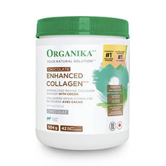 Organika Chocolate Enhanced Collagen - Grass-Fed Collagen with Real Cocoa, Sugar-Free, Healthy Hair, Skin, Nails, Joints - 504g