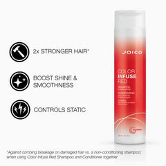 Joico Color Infuse Red Shampoo or Conditioner, Detangle and Tone Ginger Coloured Hair, Anti Frizz, Sulfate Free, Best Results for red hair