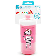 Munchkin 9oz Twisty Bite Proof Sippy Cup (Animals)- Pink, 1 Count