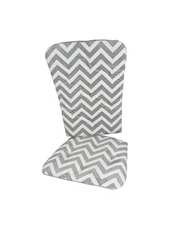 Baby Doll Bedding Minky Chevron Rocking Chair Pad, Grey