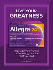 24 Hour Allergy Relief Tablets, 120 mg