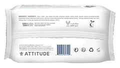 ATTITUDE Baby Wipes for Sensitive Skin, Hypoallergenic, Dermatologically Tested, Biodegradable, Plant-Based Ingredients, Enriched with Colloidal Oatmeal, Unscented, 72 Count