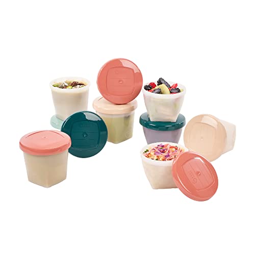 Babymoov Biosourced Food Storage Containers - BPA Free Containers With Leak Proof Lids, Ideal to Store Baby Food or Snacks for Toddlers (PICK YOUR SET SIZE)