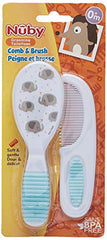 Nuby Comb and Brush Set Aqua, 2 Count (Pack of 1)