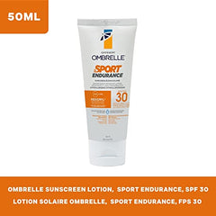 Garnier Ombrelle Sport Sunscreen Lotion, SPF 30, Sweat and Water Resistant, Fast Drying, Hypoallergenic, Oil and Fragrance Free, Travel Size, 50mL