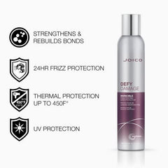 Joico Defy Damage Invincible Frizz-Fighting Bond Protector Spray, Anti Frizz, Smoothes & Shines, Hair Protectant, 180mL