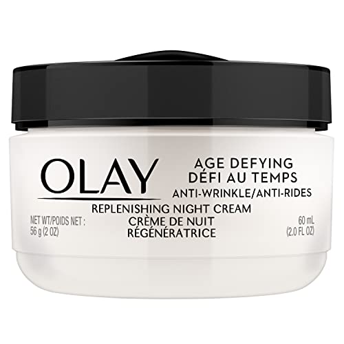 Olay Age Defying Night Face Cream, Anti-Wrinkle 2-in-1 with Face Serum with Vitamins E, Vitamin B3, Niacinamide & B5, 60 ml