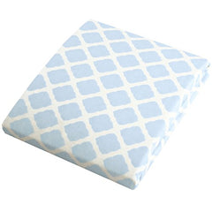 Kushies Baby Contour Change Pad Cover Ultra Soft 100% Cotton Flannel, Made in Canada, Blue Lattice