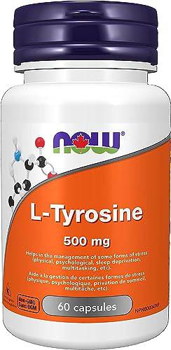 NOW L-tyrosine, 500mg, 60 Capsules