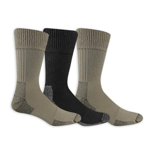 Dr. Scholl's Men's Advanced Relief Blisterguard Socks - 2 & 3 Pair Packs - Non-Binding Cushioned Moisture Management, Khaki, 7-12