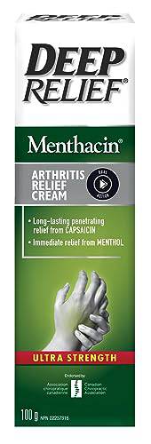 Deep Relief Menthacin Ultra Strength Dual Action Arthritis Pain Relief Rub with Capsaicin, 100gm