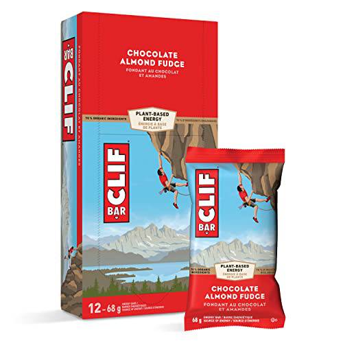 CLIF BAR - Energy Bars - Chocolate Almond Fudge - (68 Gram Protein Bars, 12 Count)