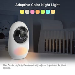 VTech 1080p Smart WiFi Remote Access Video Baby Monitor with Super-slim 2.8” Display, Night Light, RM2751 (White)