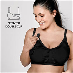 Medela 3 in 1 Nursing and Pumping Bra | Breathable, Lightweight for Ultimate Comfort When Feeding, Electric Pumping or in-Bra Pumping, Black, X-Large