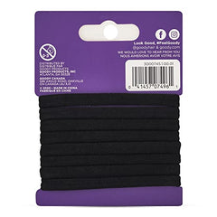 GOODY Seamless Sweatstretch Elastics, Black, 8 Ct.