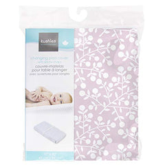 Kushies Baby Contour Change Pad Cover Ultra Soft 100% Cotton Flannel, Made in Canada, Pink Berries