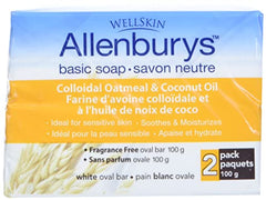 Allenburys Gentle Oatmeal & Coconut Oil Bar Soap | Ideal for Sensitive Skin | 2 Bars