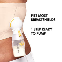 Medela Hands Free Pumping Bustier | Easy Expressing Pumping Bra with Adaptive Stretch for Perfect Fit | Chai Large