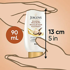 Jergens Travel Size Enriching Shea Butter Moisturizer & Body Lotion for Dry Skin (90 mL)