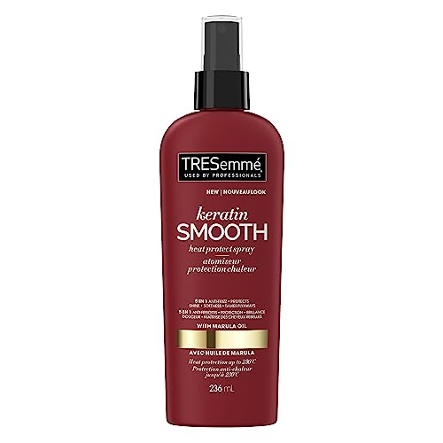 TRESemmé Keratin Smooth Heat Protect Spray for silky, smooth hair Marula Oil anti-frizz and detangling heat protection spray 236 ml