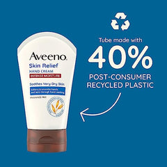 Aveeno Hand Cream, Intense Relief for Dry and Cracked Skin, Unscented Moisturizer, 97 mL (Packaging May Vary)