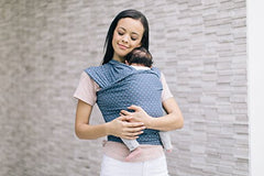 Ergobaby Aura Baby Carrier Wrap for Newborn to Toddler (7-25 Pounds), Coral Dots