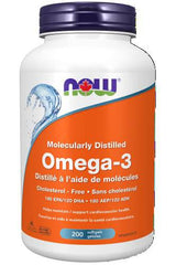 NOW Supplements Omega-3 1,000mg Softgels, 200 Count