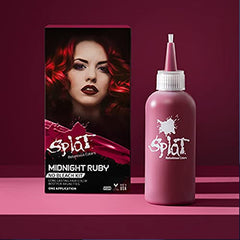 SPLAT Midnight Ruby Hair Dye – Dark Red Semi Permanent Hair Coloring Kit