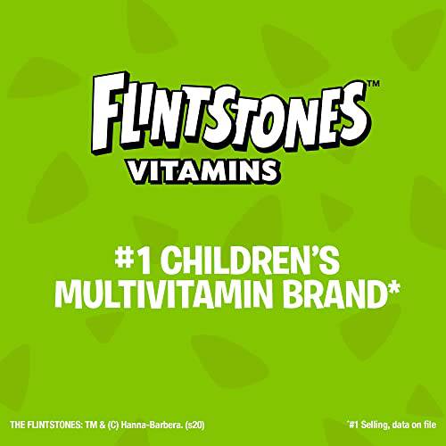 FLINTSTONES Multivitamins with Extra C for Kids, Helps with Normal Growth and Development, 60 Chewable Tablets