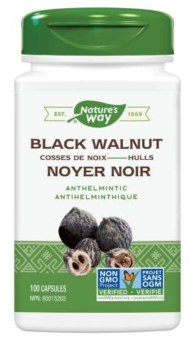 Nature's Way Black Walnut Hulls Health Supplement 100 Vegetarian Capsules