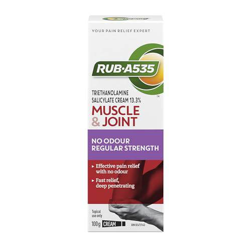 RUB·A535 Muscle & Joint Cream, No Odour, Regular Strength, 100-g.