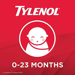 Tylenol Infant Fever, Teething and Pain Reliever for Baby, Grape Suspension Medicine, 24mL