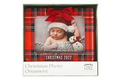 Little Holly Christmas 2022 Plaid Photo Ornament, Baby's Handprint and Footprint Keepsake, Diy Babyprints Holiday Ornament, New and Expecting Parents Gift, Baby's First Christmas